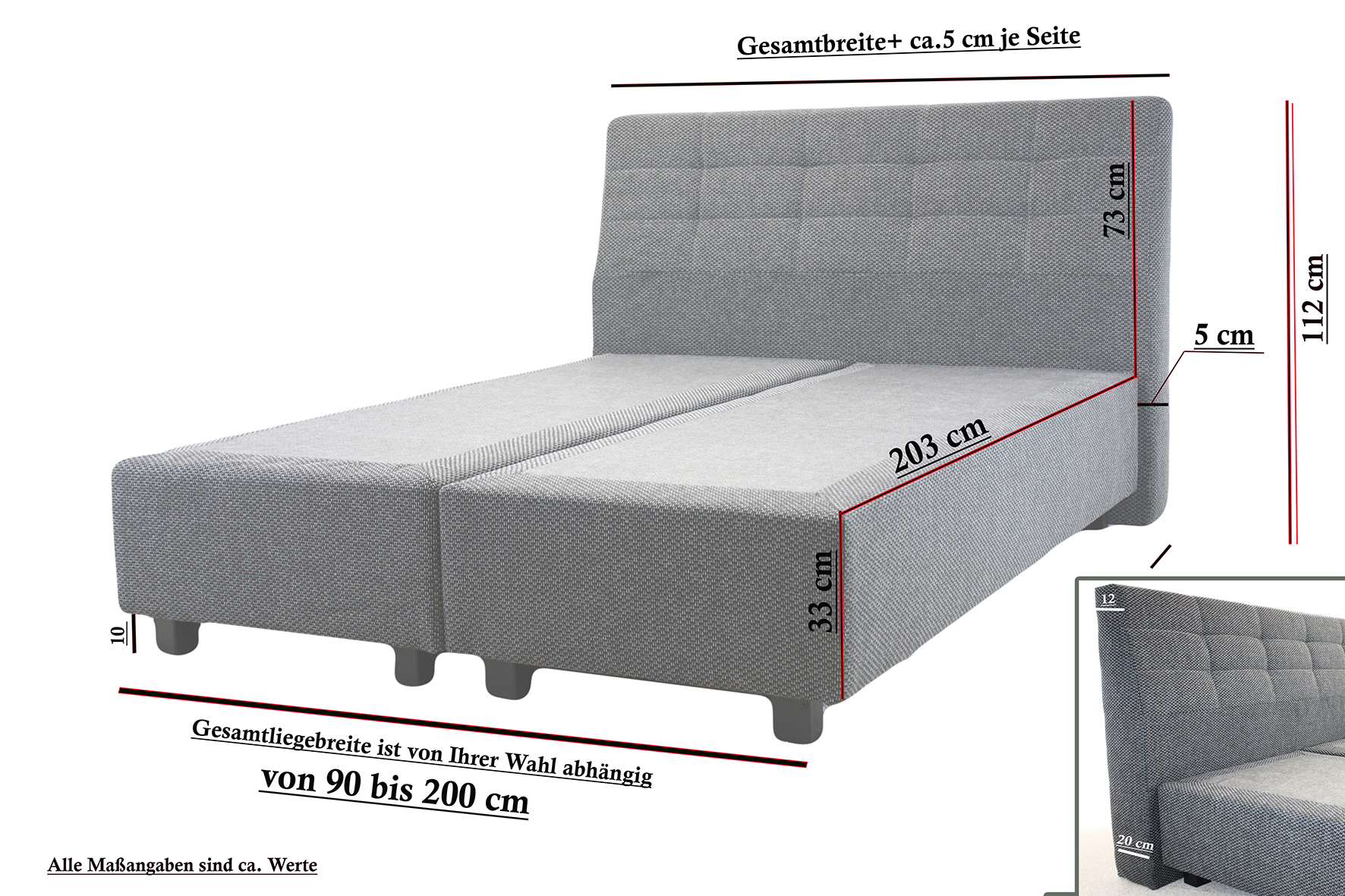 Lova „ALEXA“ 180×200 cm - Image 3