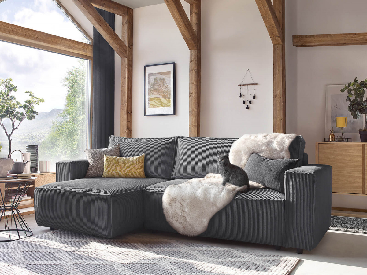 Kampinė sofa „NIHAD“ – su miego funkcija ir daiktadėže - Image 2