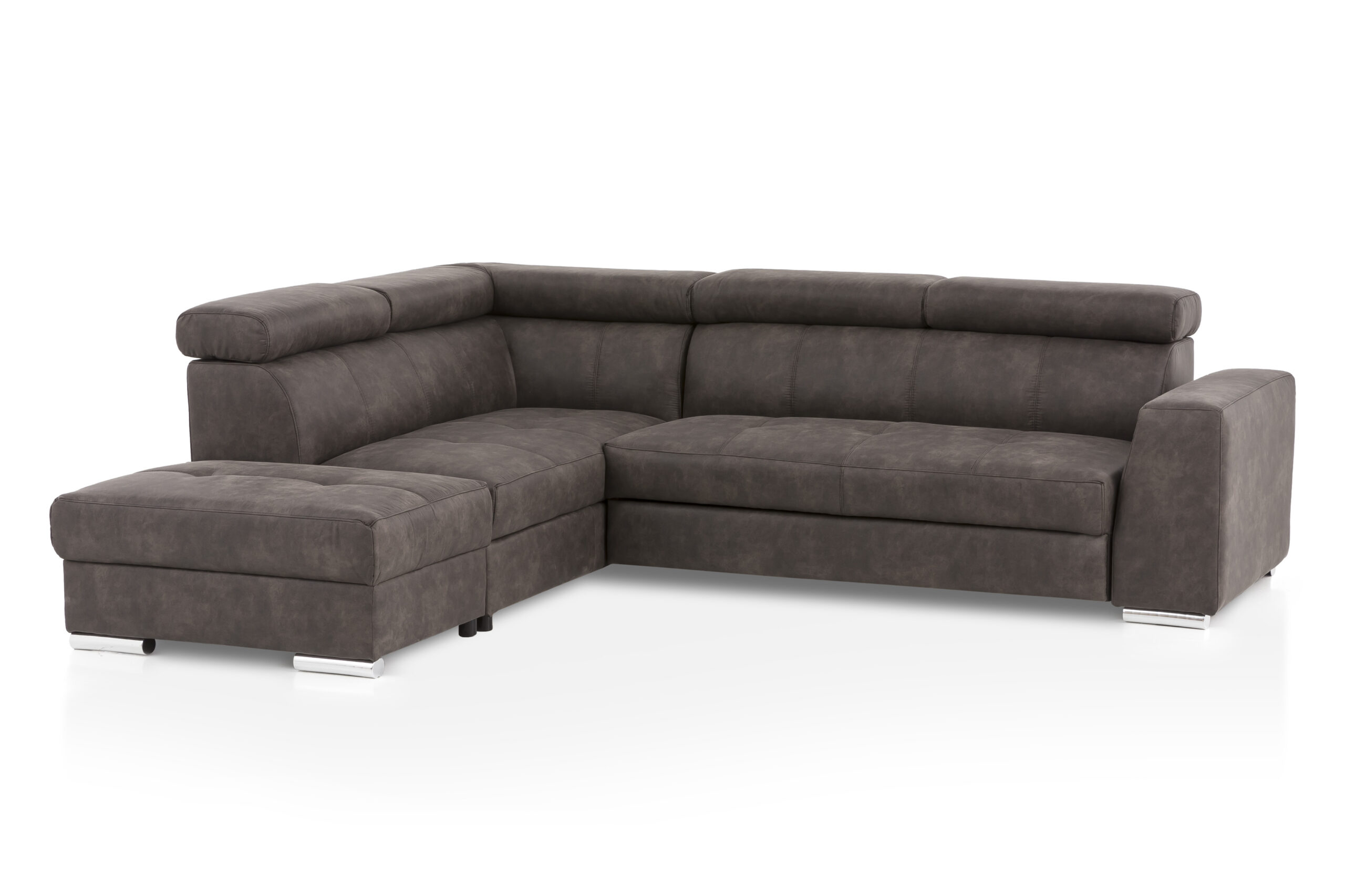 Kampinė miegamoji sofa „SPRINT“ – su odos imitacija ir reguliuojamais atlošais - Image 3