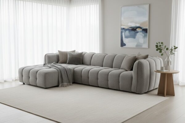 ELLA kampinė sofa – pilka