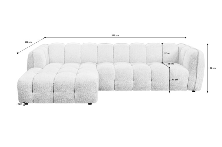 ELLA kampinė sofa – pilka - Image 9