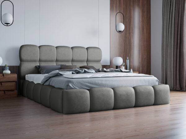 NOE lova 160×200 su čiužiniu – pilka