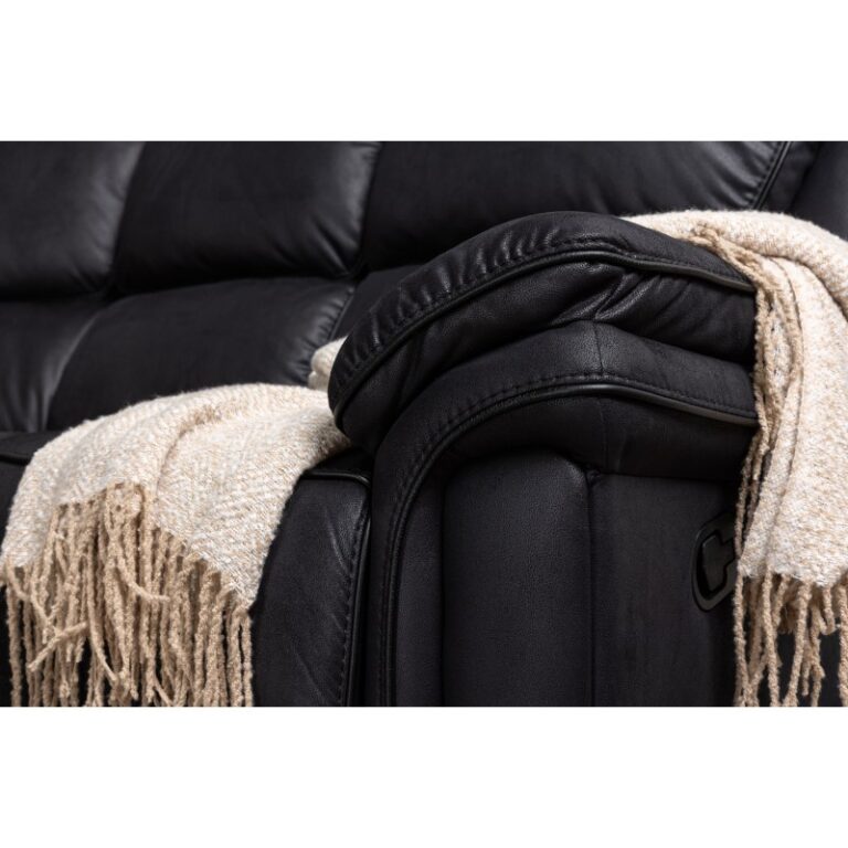 SARANDA modulinė sofa su atsilošimo funkcija – juoda - Image 7